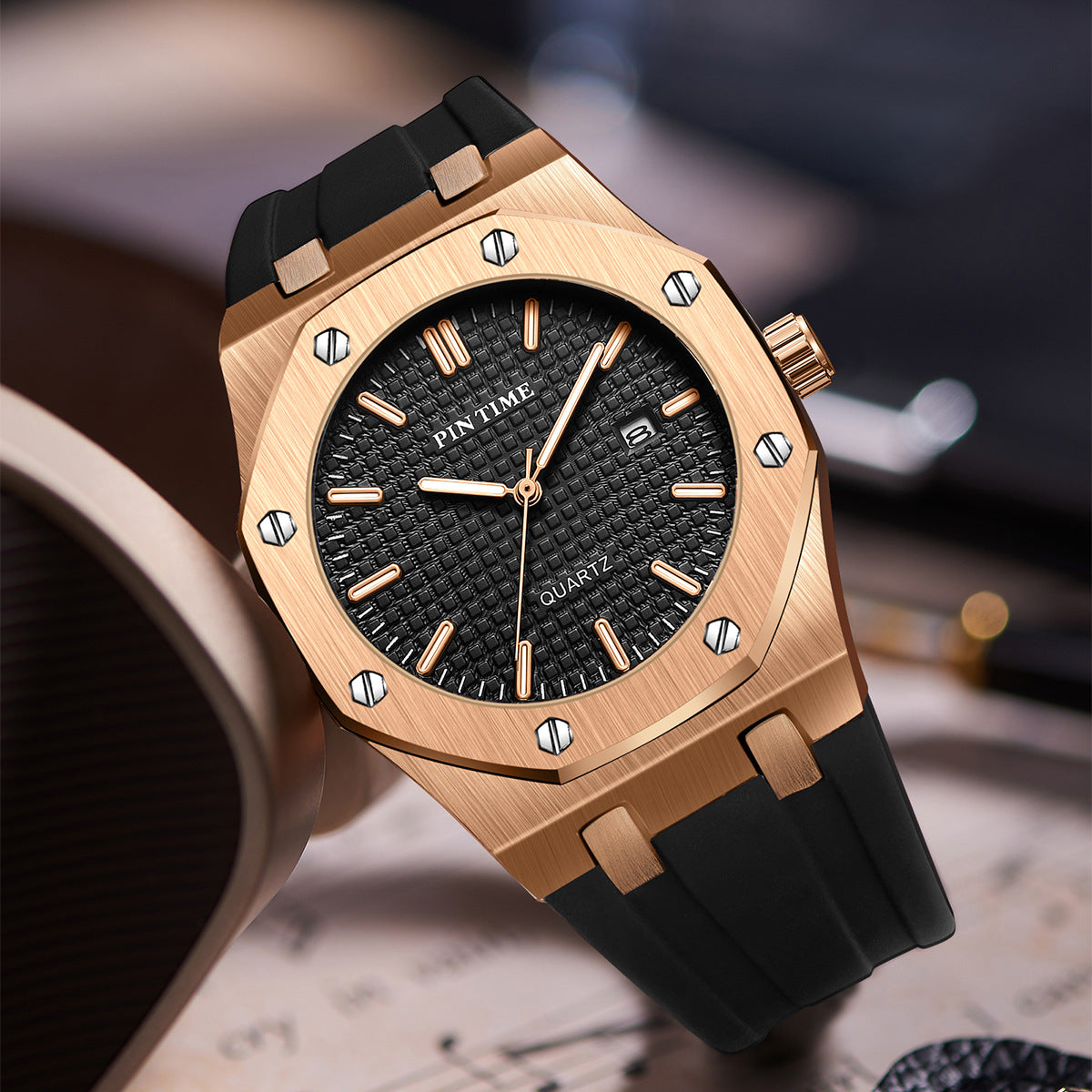 GESMART Men's Outdoor Sports Quartz Watch Large Dial Multifunction Casual Fashion