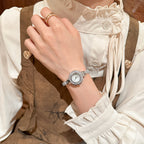 Women's Pearl Rhinestone Bracelet Quartz Watch