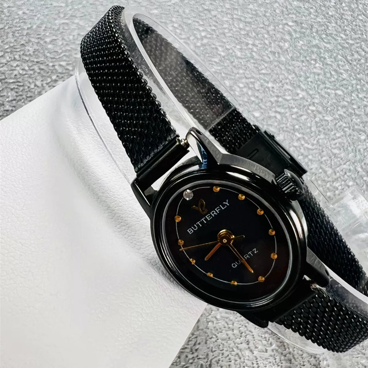 Xi'an Butterfly Ladies Quartz Watch Imported Movement Cowhide Strap Vintage