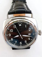 Men's 42mm Mechanical Watch NH35 Movement Sapphire Crystal Steel Case Green Lume