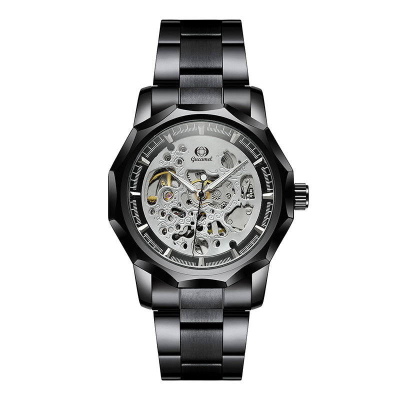 GESMART Men's High End Automatic Mechanical Watch Polygon Shape Dial Fashion Wristwatch