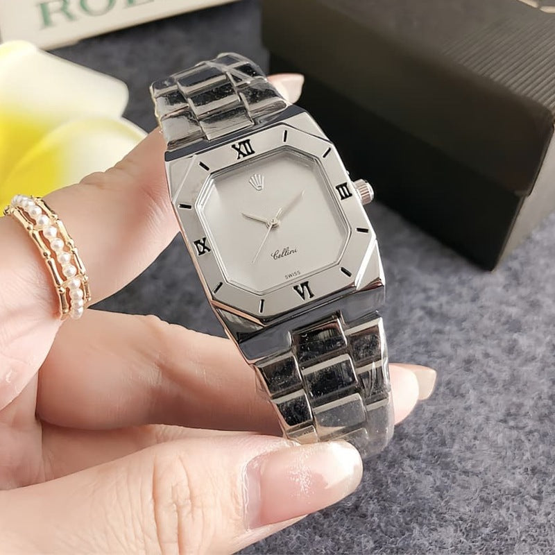 GESMART Women's Vintage Old Money Style Square Chronograph Quartz Watch Minimalist Couple Water Resistant