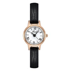 GESMART 2023 New Ladies Vintage Roman Numeral Dial Leather Band Small Watch Retro Women's Quartz Wristwatch
