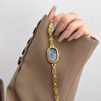 Women's Literary Vintage Gold-Tone Bracelet Quartz Watch