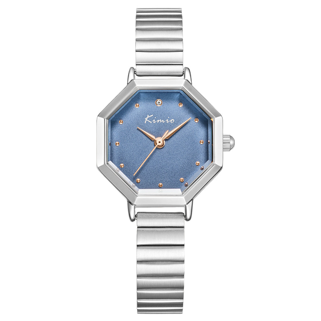 Women's Octagon Minimalist Steel-Band Quartz Watch