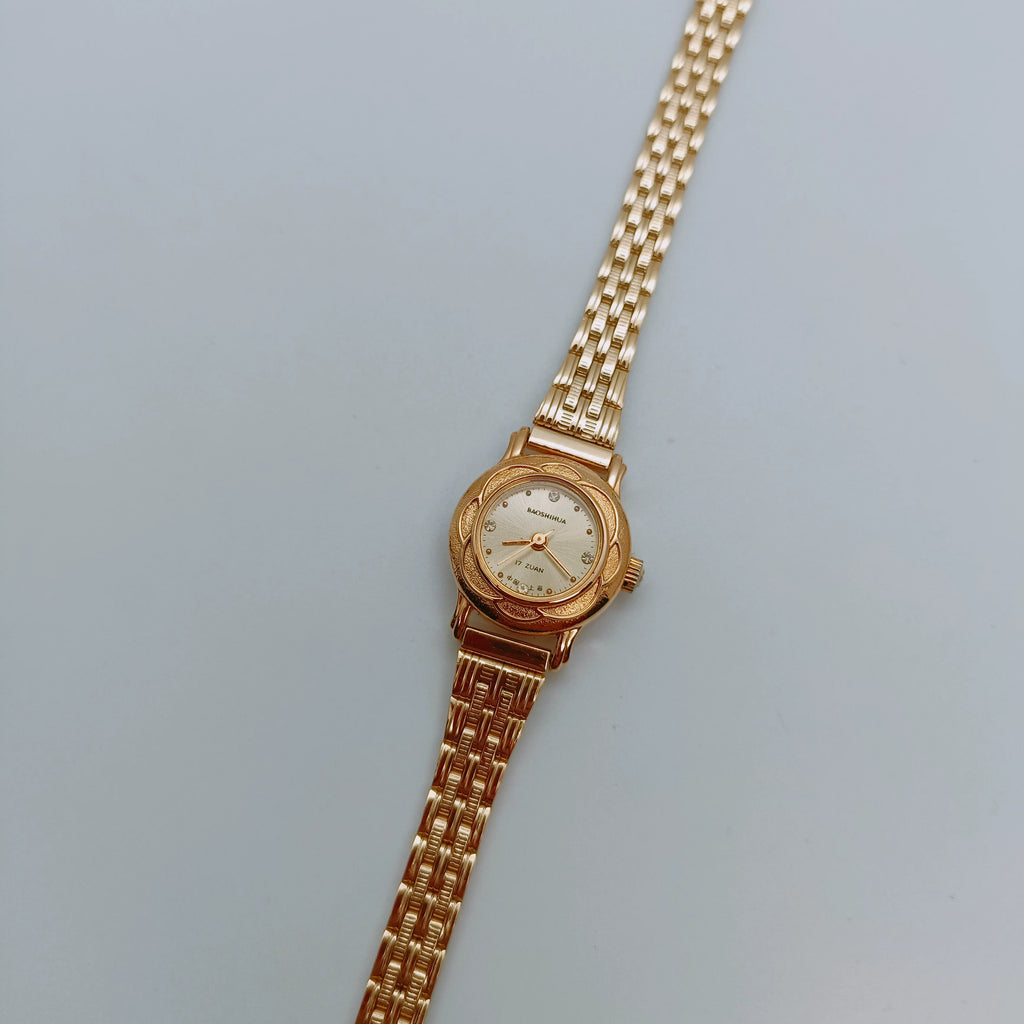 Baoshihua Ladies Manual Wind Mechanical Round Watch Vintage NOS