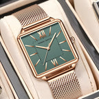GESMART Women's Square Quartz Watch Japanese Movement Korean Fashion Casual Student Ladies Wristwatch