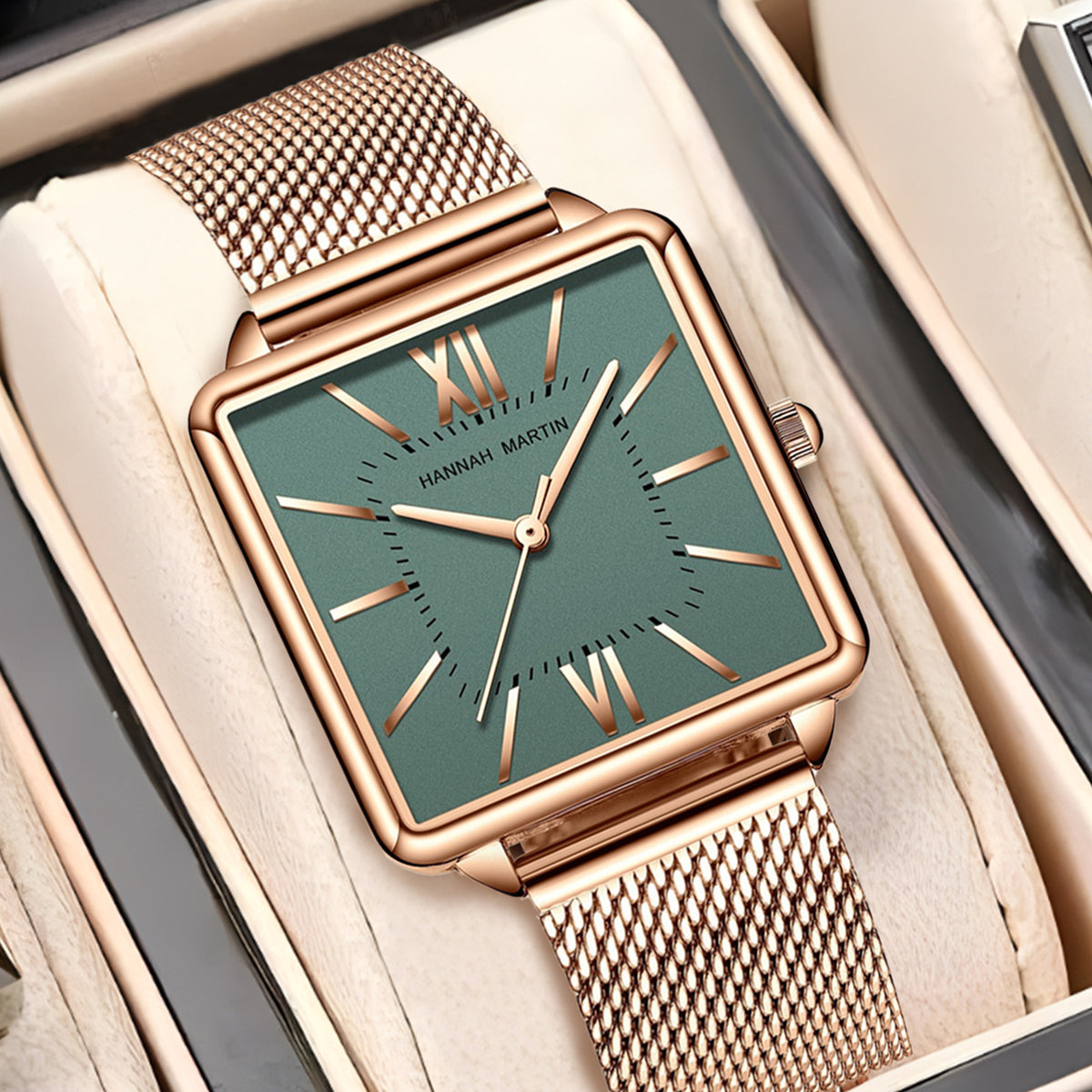 GESMART Women's Square Quartz Watch Japanese Movement Korean Fashion Casual Student Ladies Wristwatch