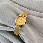 Red Star Ladies Quartz Watch Small Gold Vintage Japan Movement 90s NOS