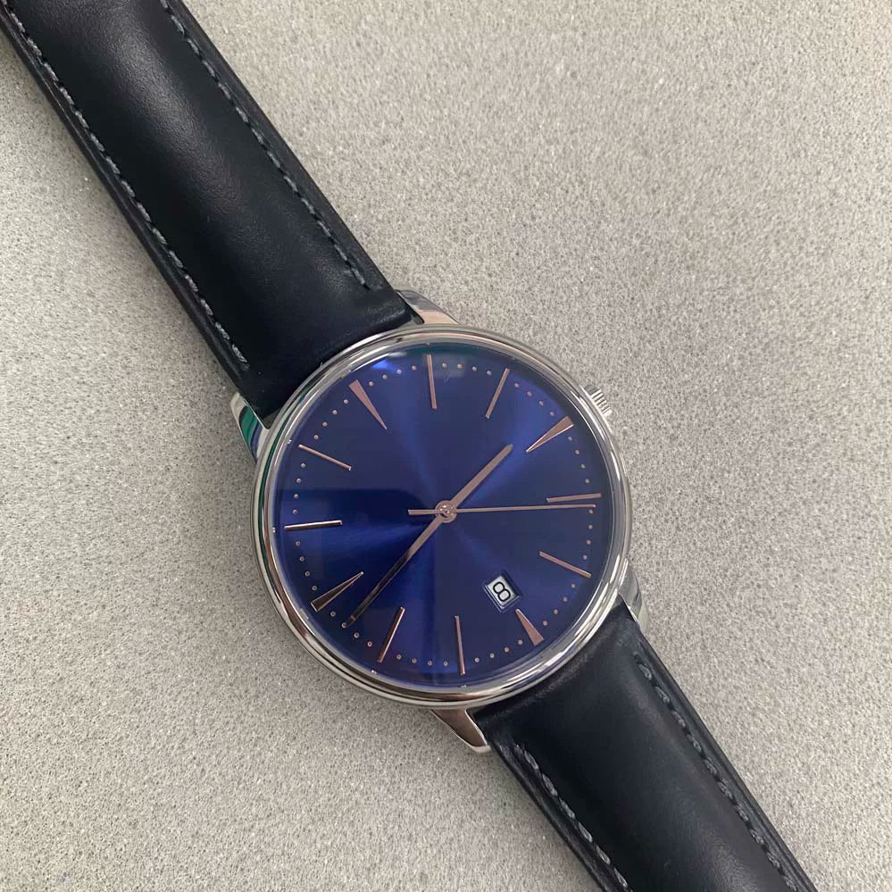 Men's 40mm Watch Polished Stainless Steel Case Miyota 9015 Movement