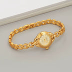 HAIDA Ladies Oval Manual Wind Mechanical Gold Watch Vintage New NOS