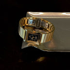 Women's Gold Steel-Band Small Square Vintage Quartz Watch