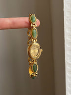 Women's Tweed Vintage Pearl Bracelet Gold-Tone Watch