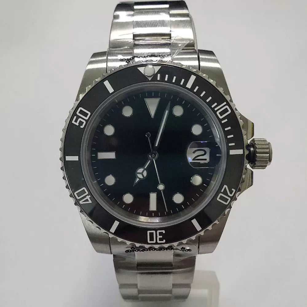 Men's 40mm Mechanical Watch Sapphire Crystal 316L Steel Case NH35 Movement