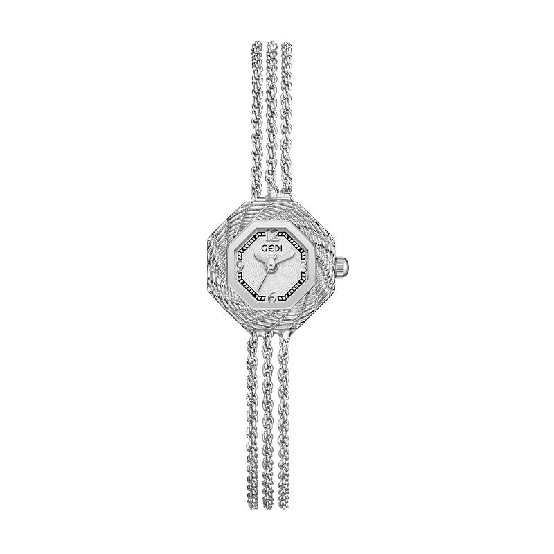 Women's Gold Chain Vintage Small-Dial Quartz Watch