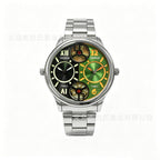 GESMART Men's Dual Time Zone Watch Steel Band Luminous Water Resistant Business
