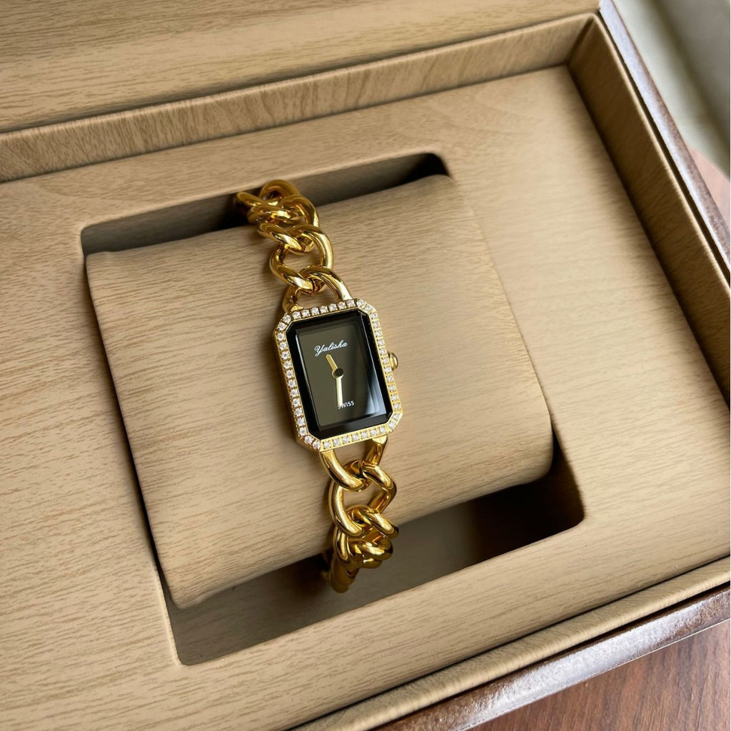GESMART Women's Square Sugar Bracelet Quartz Fashion Jewelry Watch Trendy Retro Ladies