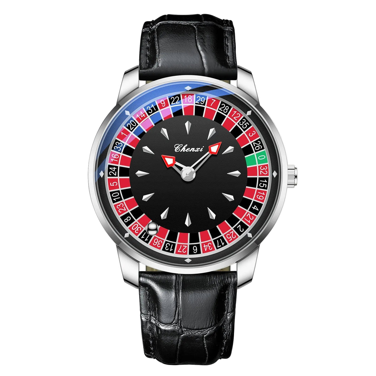 Men's Roulette Watch with Spinning Disc