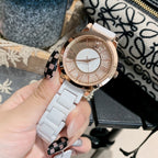 Women's Flowing-Sand Steel Ceramic Fashion Watch