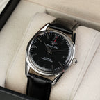 Vintage Diamond Brand Men's Manual Wind Mechanical Watch Solid Steel Bracelet