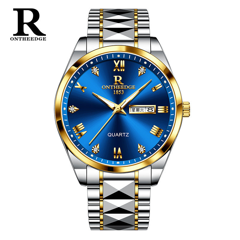GESMART Men's Fashion Quartz Watch Water Resistant Student Exam Casual Wristwatch