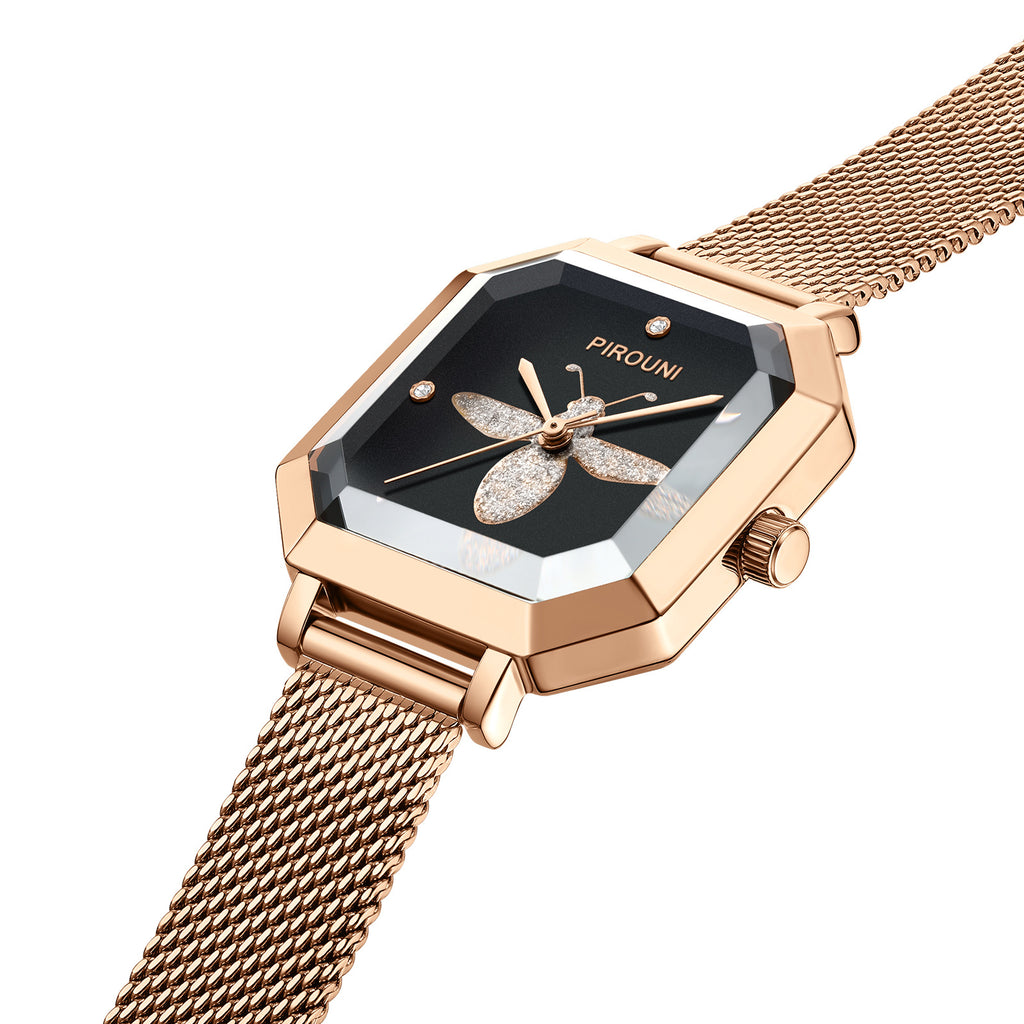 GESMART Women's Dragonfly Design Quartz Watch European Style Creative Minimalist Korean Fashion