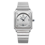 GESMART Autumn New Women's Square Large Dial Steel Band Watch Minimalist Fashion Premium Ladies Wristwatch