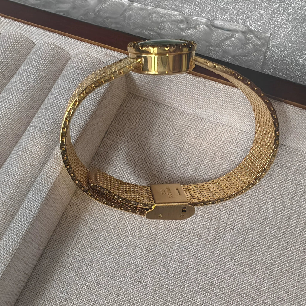 babila Ladies Small Gold Watch Vintage Retro Exquisite Light Luxury