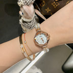Women's Pearl Bracelet Rhinestone Quartz Watch