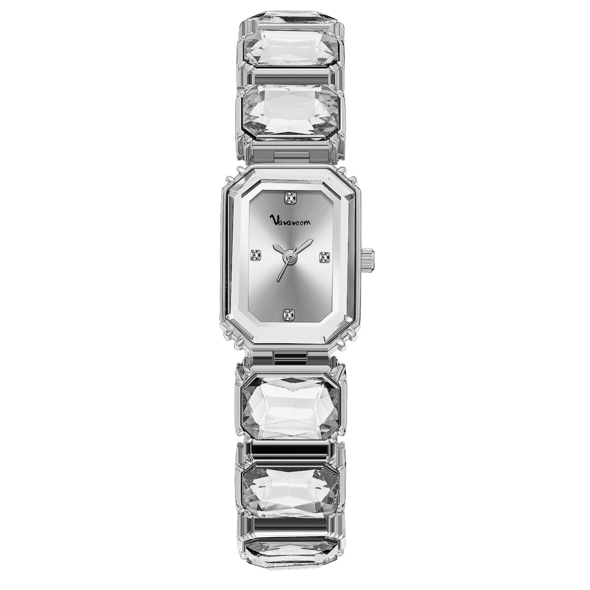 GESMART Women's Square Green Dial Quartz Watch Diamond Studded Elegant Personality