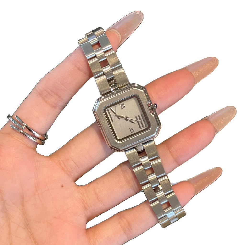 Women's Classic Square Steel-Band Quartz Watch