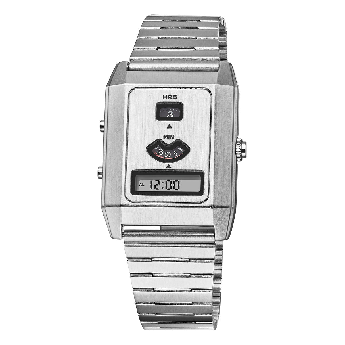 Unisex Square Dual-Display Waterproof Quartz Watch, Model 0331