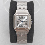 Ladies 27mm Square Quartz Watch Stainless Steel Case Bracelet VJ20 Movement