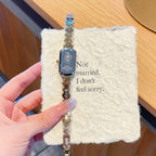 Women's Olive-Green Zircon Vintage Bracelet Quartz Watch