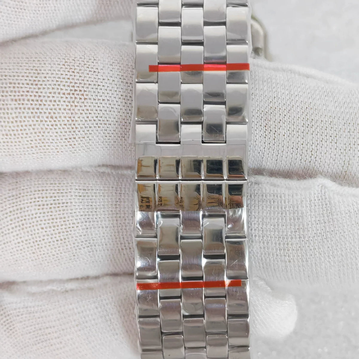 Ladies 27mm Square Quartz Watch Stainless Steel Case Bracelet VJ20 Movement