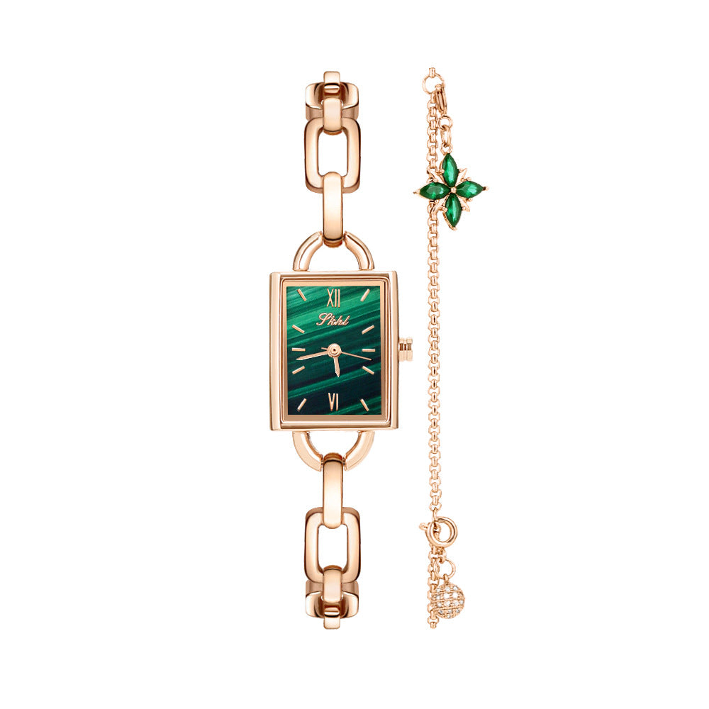 GESMART 2023 New Women's Square Bracelet Quartz Watch Fashion Design Niche Elegant Ladies Wristwatch