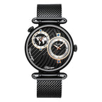 GESMART Men's Business Dual Time Zone Watch High Grade Water Resistant Wristwatch