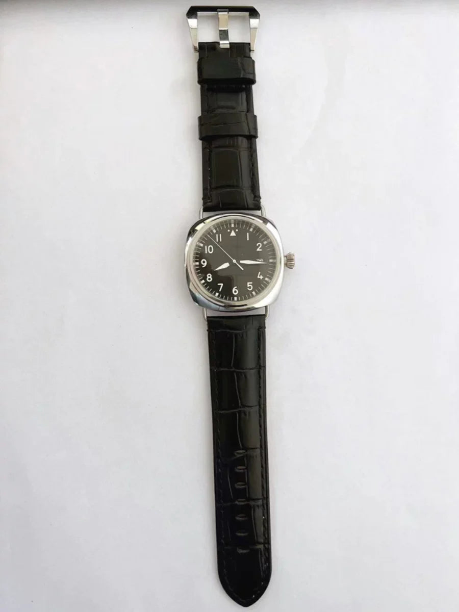 Men's 42mm Mechanical Watch NH35 Movement Sapphire Crystal Steel Case Green Lume