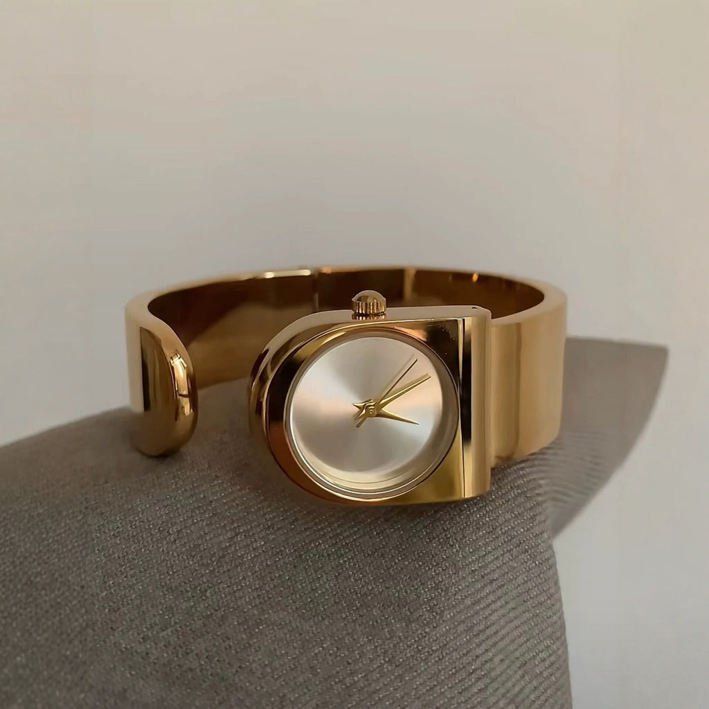 Women's Gold-Tone Bangle-Style Quartz Watch