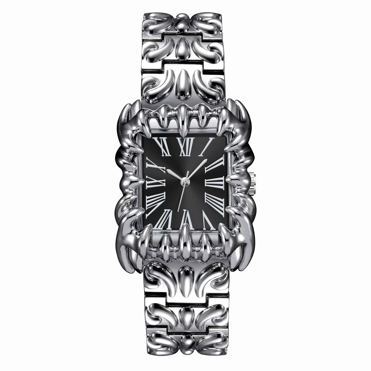 Men's Irregular Square Claw Y2K Retro Relief Watch