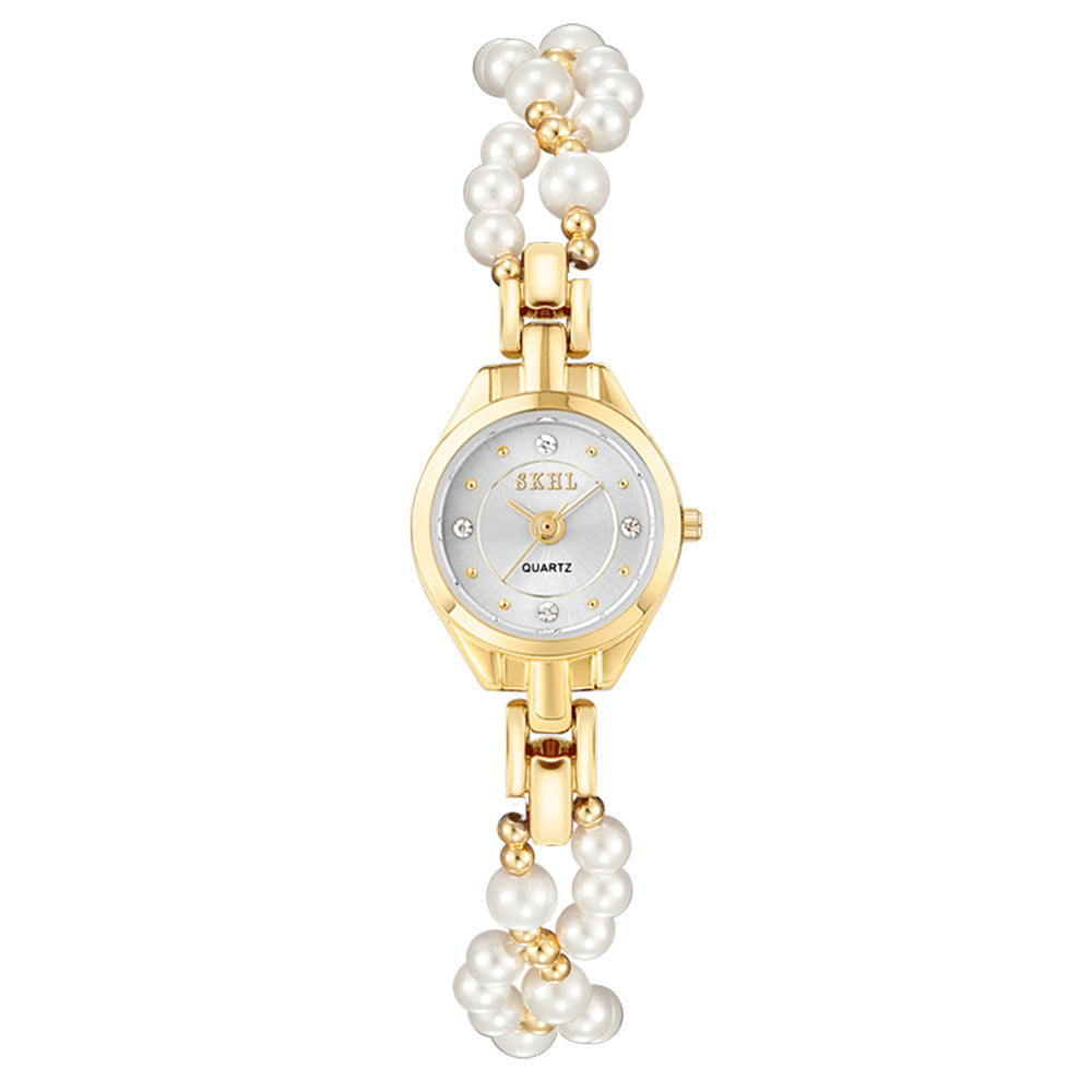 Women's Pearl Chain Bracelet Watch