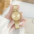 GESMART Women's Round Compact Dial Quartz Watch Japanese Movement Exquisite Minimalist
