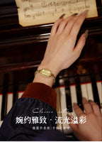 GESMART Women's Gold Tone Bracelet Quartz Watch British Style Niche Luxury Vintage Fashion