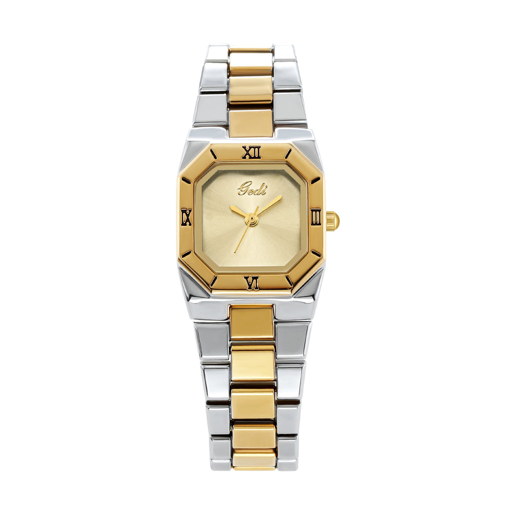 GESMART Women's Square Steel Band Quartz Watch Vintage Luxury Style Elegant Fashion