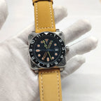 No Logo Men's 42mm Square Watch Stainless Steel Sapphire Crystal NH35 Movement