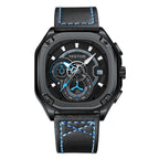 GESMART Men's Square Quartz Watch Luminous Water Resistant Premium Casual Wristwatch