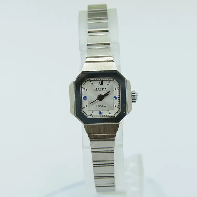 HAIDA Ladies Mechanical Watch Silver Compact Fashion NOS