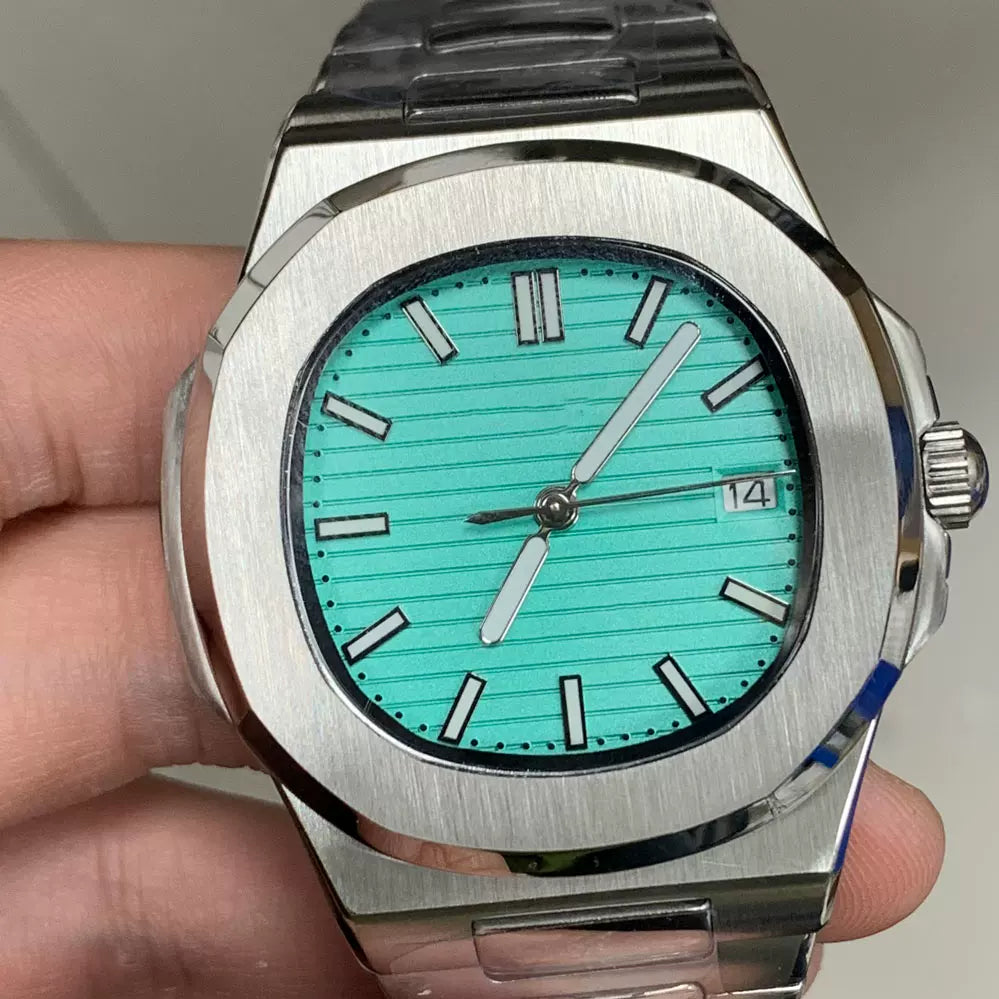 Men's Nautilus Style Automatic Watch Steel Case Bracelet NH35A