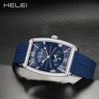GESMART Men's Square Quartz Watch Roman Numeral Dial Water Resistant Casual Wristwatch