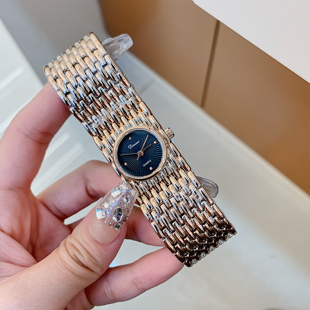 Women's Vintage Bangle-Style Quartz Watch, Elegant Slim Dial